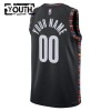 Canotte Bambino Brooklyn Nets Personalizzate Nike 2025-26 City Edition Nero Swingman